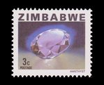 Améthyste (timbre) - Zimbabwe - 1980 -- 22/08/08