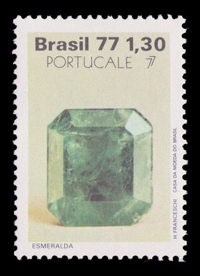 Emeraude (timbre) - Brésil - 1977 -- 30/07/08