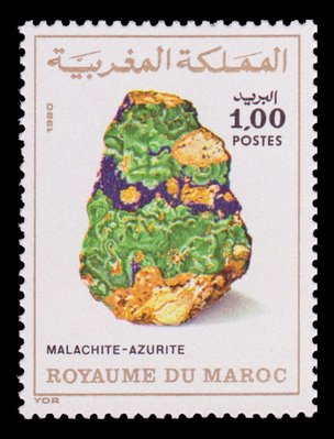 Malachite, Azurite (timbre) - Maroc - 1980 -- 13/07/08