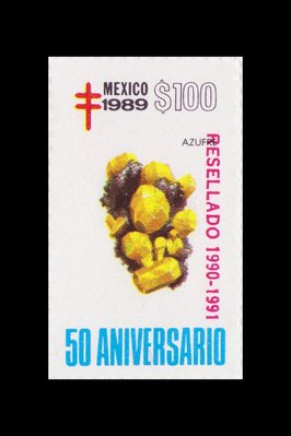 Soufre (timbre) - Mexique - 1989 -- 14/08/08