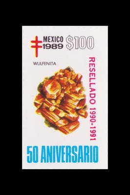 Wulfenite (timbre) - Mexique - 1989 -- 17/08/08