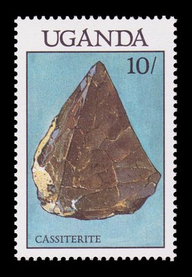Cassitérite (timbre) - Ouganda - 1988 -- 12/07/08
