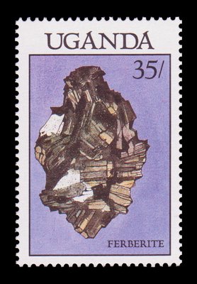 Ferberite (timbre) - Ouganda - 1988 -- 12/07/08