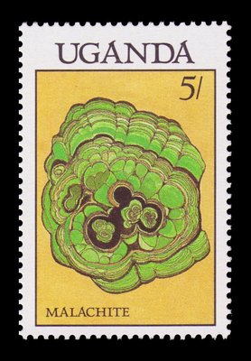 Malachite (timbre) - Ouganda - 1988 -- 12/07/08